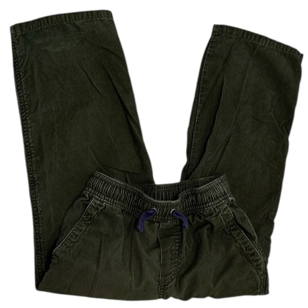 Hanna Andersson Boys Forest Green Corduroy Cord Pants Size 110 (5)